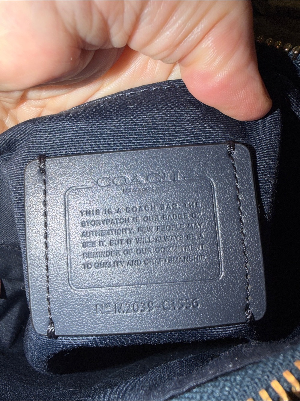 Coach Teal Blue Crossgrain Leather Crossbody File Bag C1556 New - Picture 10 of 11